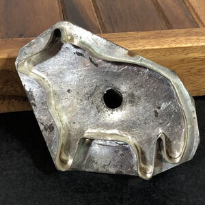 Folk Art Farm Animal Cow Bull Tin Cookie Cutter Primitive Antique 4.5" Retro